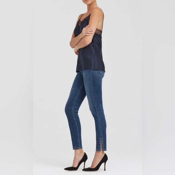 Citizens of Humanity Rocket High Rise Skinny Ankle Split Hem Studded Ventana 30 - Picture 4 of 13